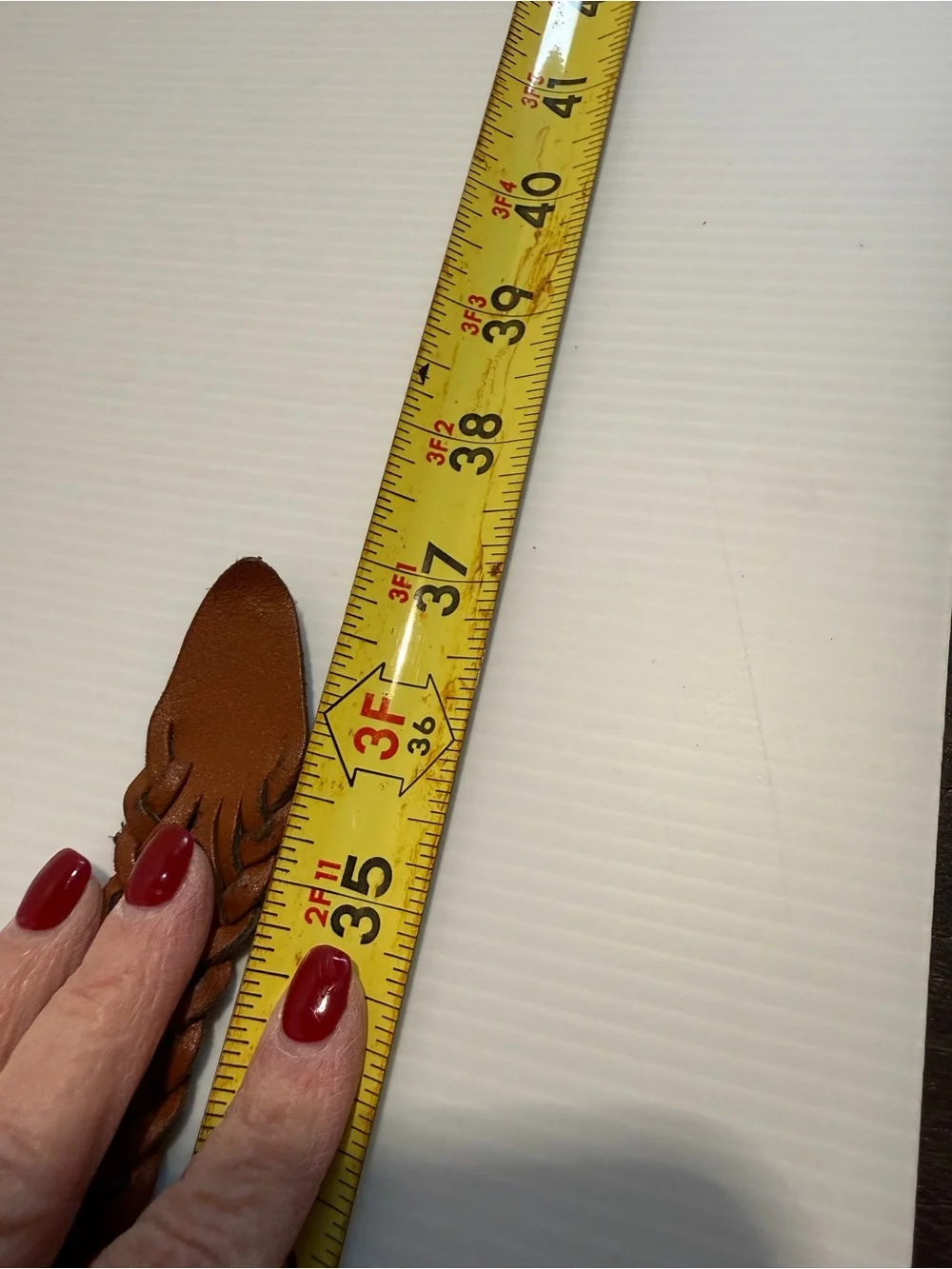 Vintage Capezio Argentina Brown Braided Leather Belt 90’s